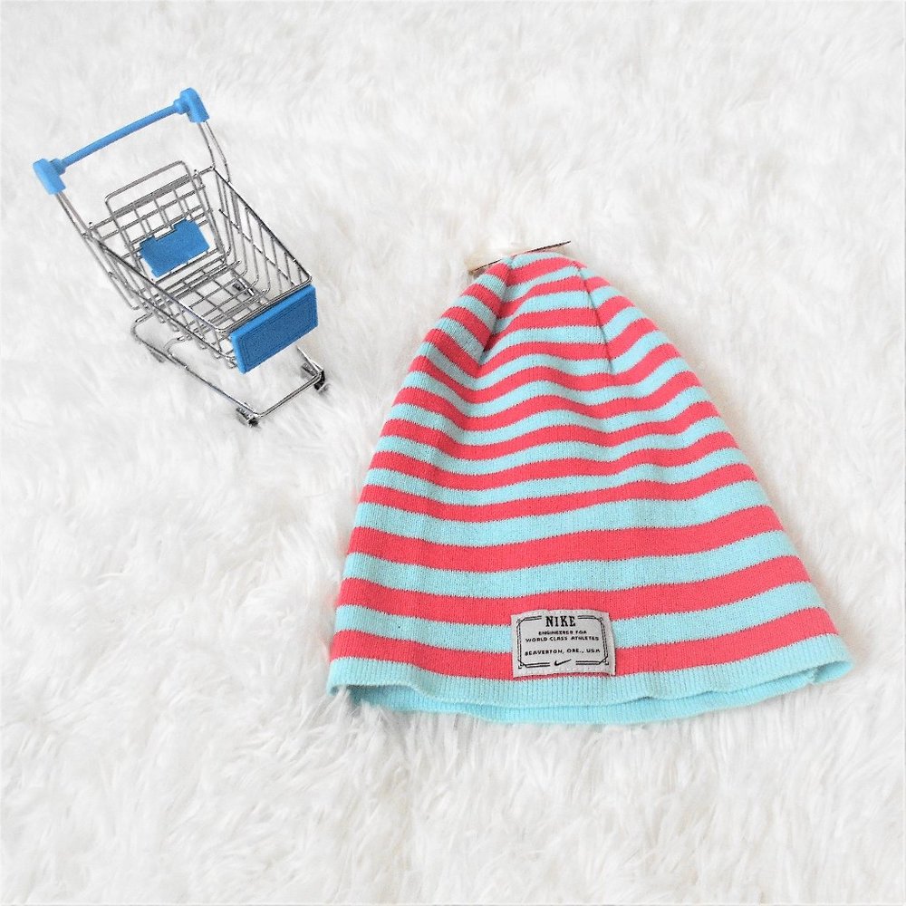 Nike Stripe Beanie Youth 7/16 Digital Pink